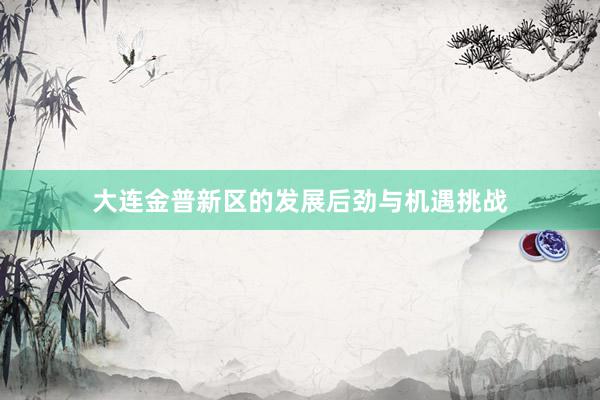 大连金普新区的发展后劲与机遇挑战
